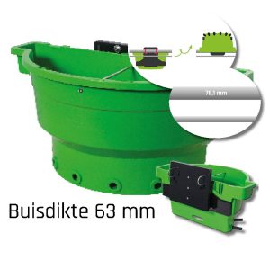 ECF6 Drinker met een Turn Over Adaptor 63 mm (voor palisaden voerhek)